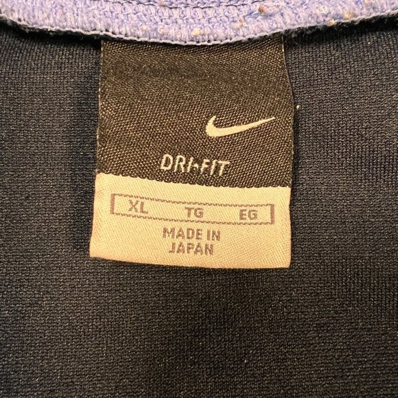 NIKE Dri-Fit Jacket Women's Full Zip Long Sleeve High Neck Sweatshirt Navy XL - Picture 2 of 11